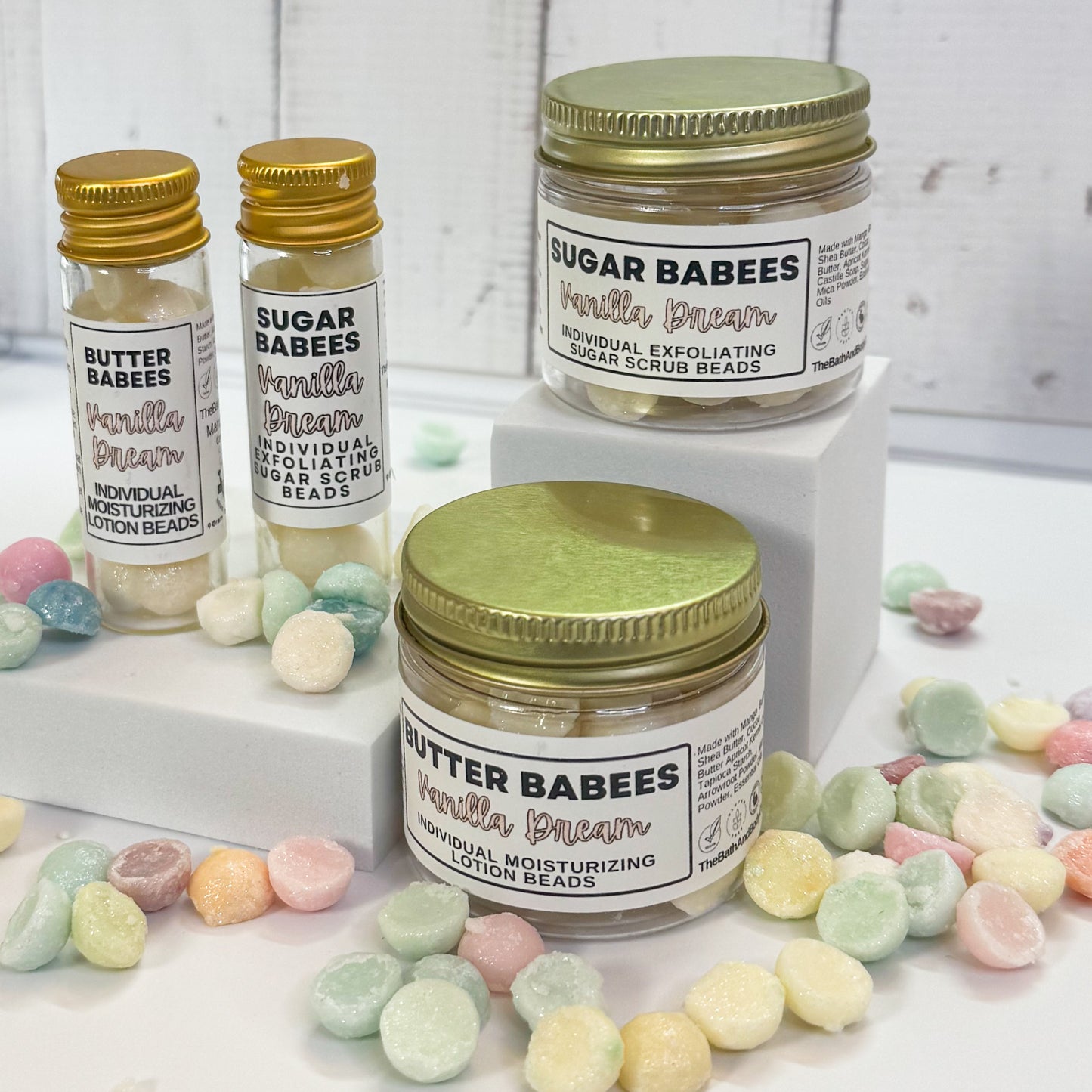 Vanilla Dream Exfoliating Sugar Scrub-handmade, all-natural exfoliating scrub beads