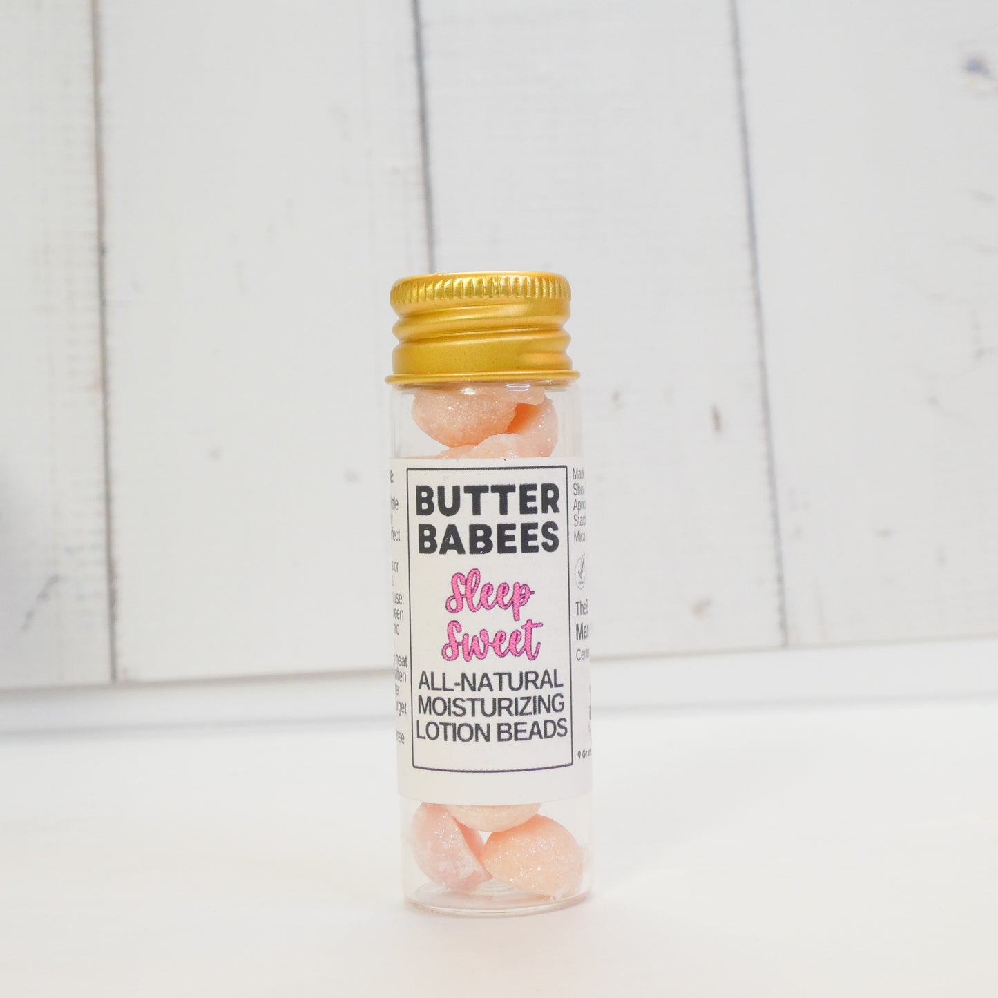 Sleep Sweet Shea Butter handmade, all-natural moisturizing lotion beads