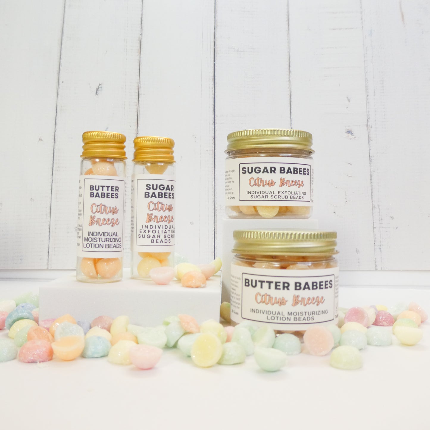 Citrus Breeze Shea Butter -handmade, all-natural moisturizing lotion beads