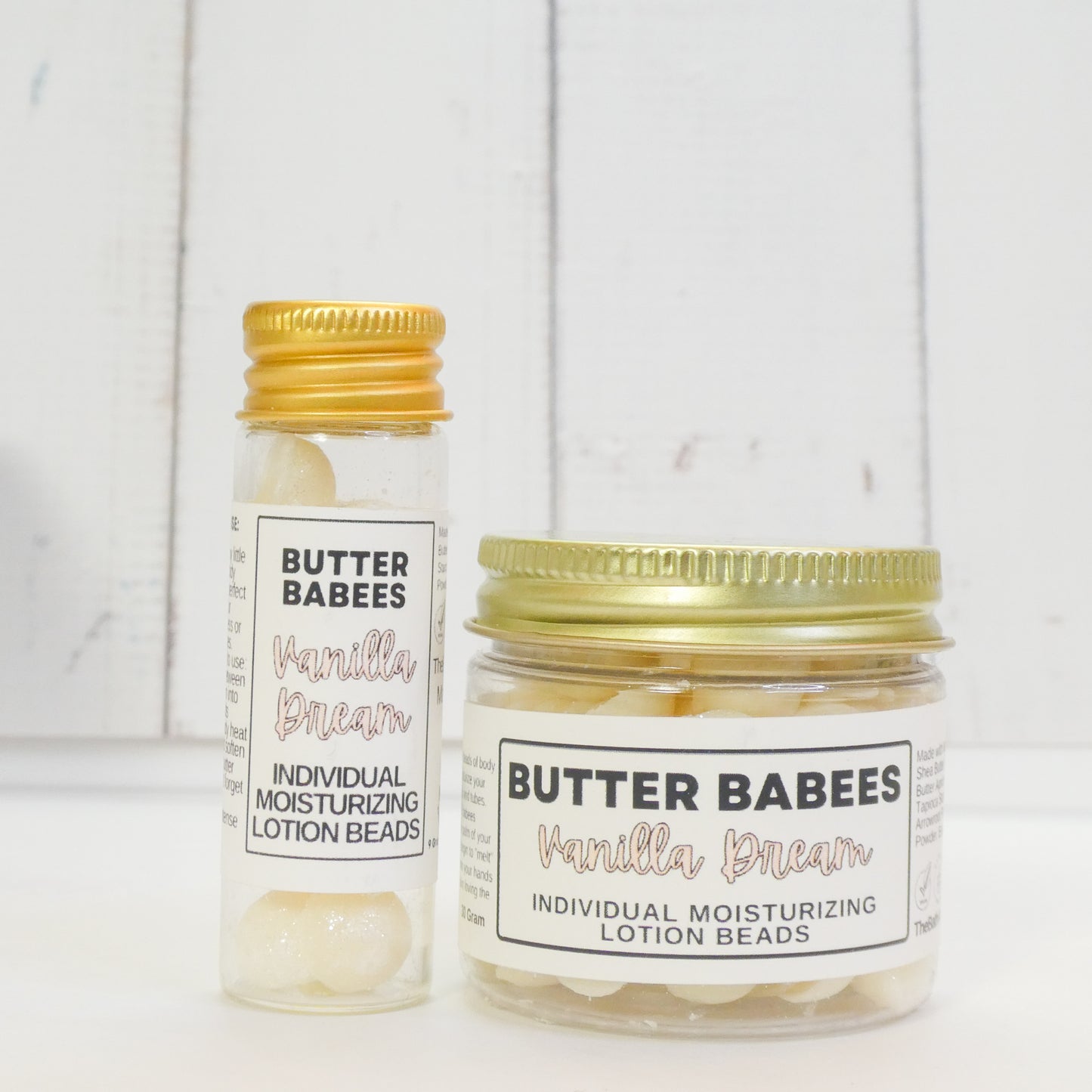 Vanilla Dream Shea Butter  -handmade, all-natural moisturizing lotion beads
