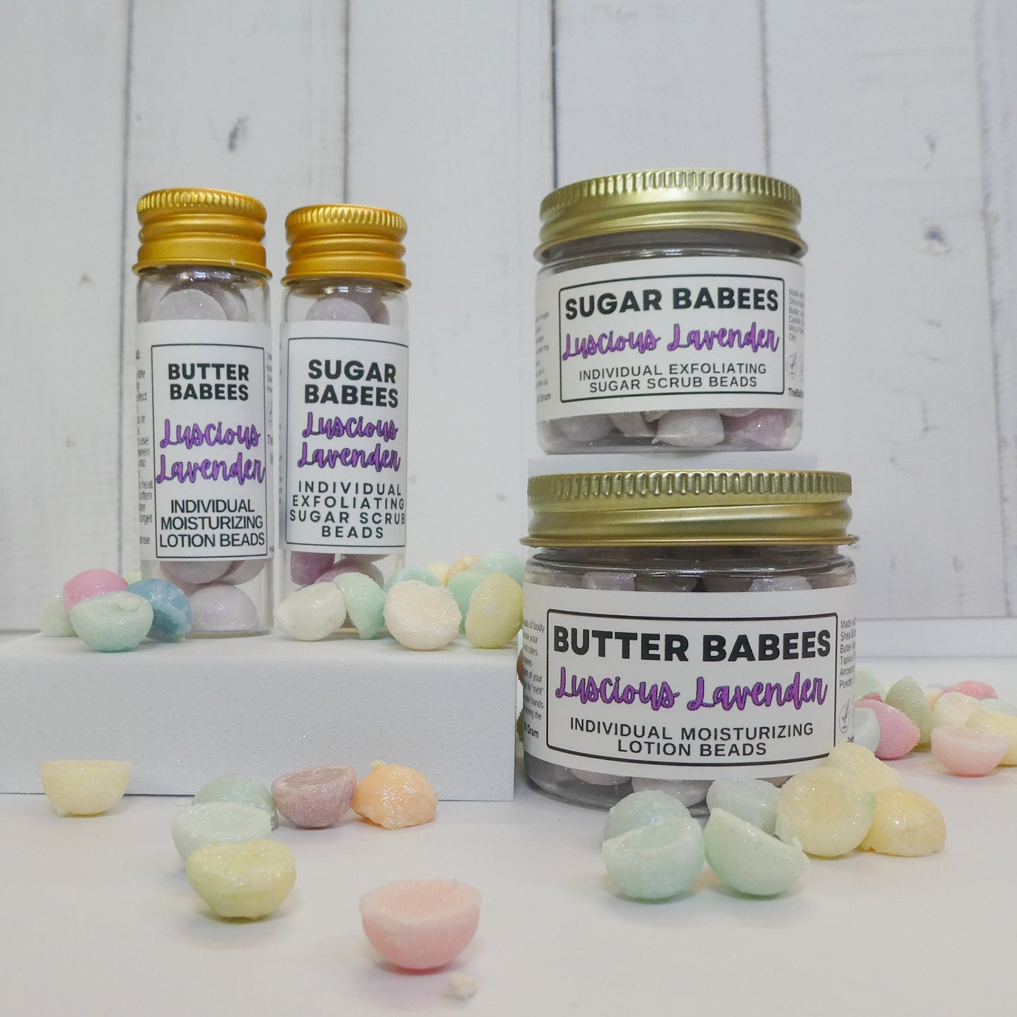 Luscious Lavender Shea Butter -handmade, all-natural moisturizing lotion beads