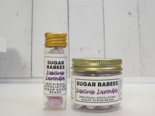 Luscious Lavender Exfoliating Sugar Scrub-handmade, all-natural exfoliating scrub beads