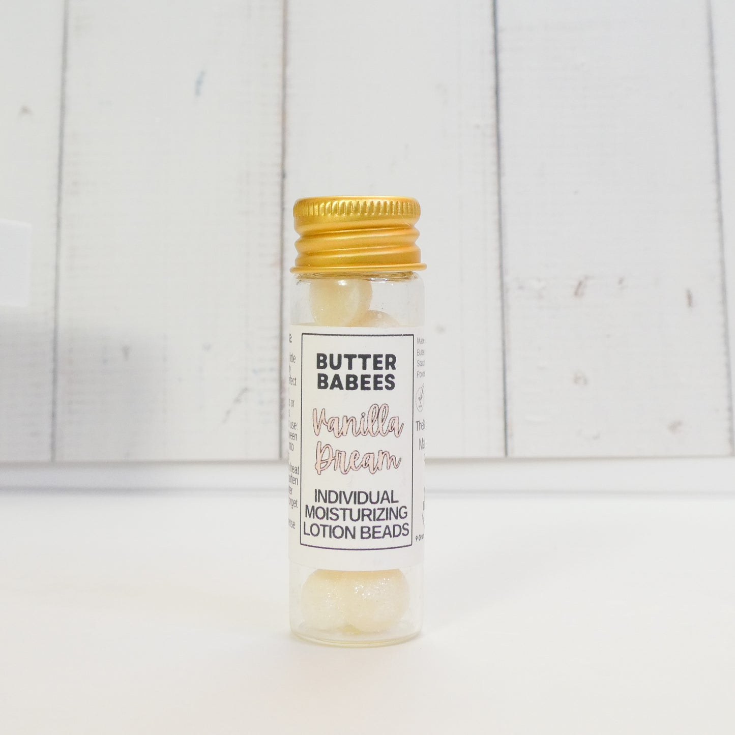 Vanilla Dream Shea Butter  -handmade, all-natural moisturizing lotion beads