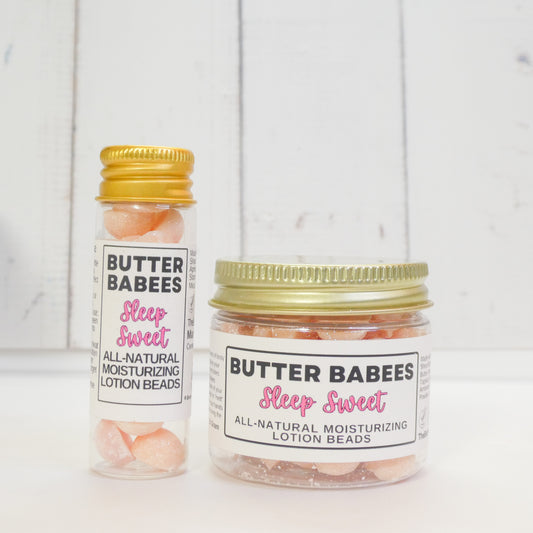 Sleep Sweet Shea Butter handmade, all-natural moisturizing lotion beads