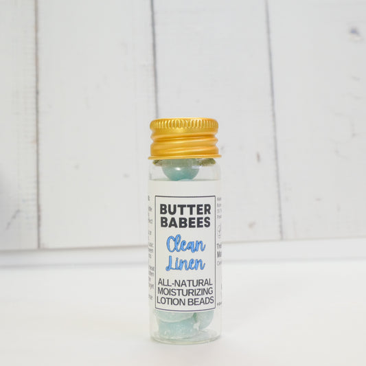 Clean Linen Shea Butter -handmade, all-natural moisturizing lotion beads