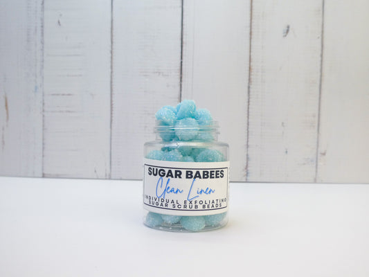 Clean Linen Exfoliating Sugar Scrub-handmade, all-natural exfoliating scrub beads