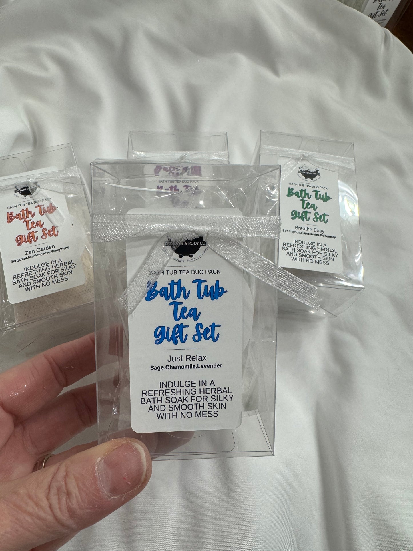 Herbal Bath Tub Tea Gift Set- handmade all natural bath bombs