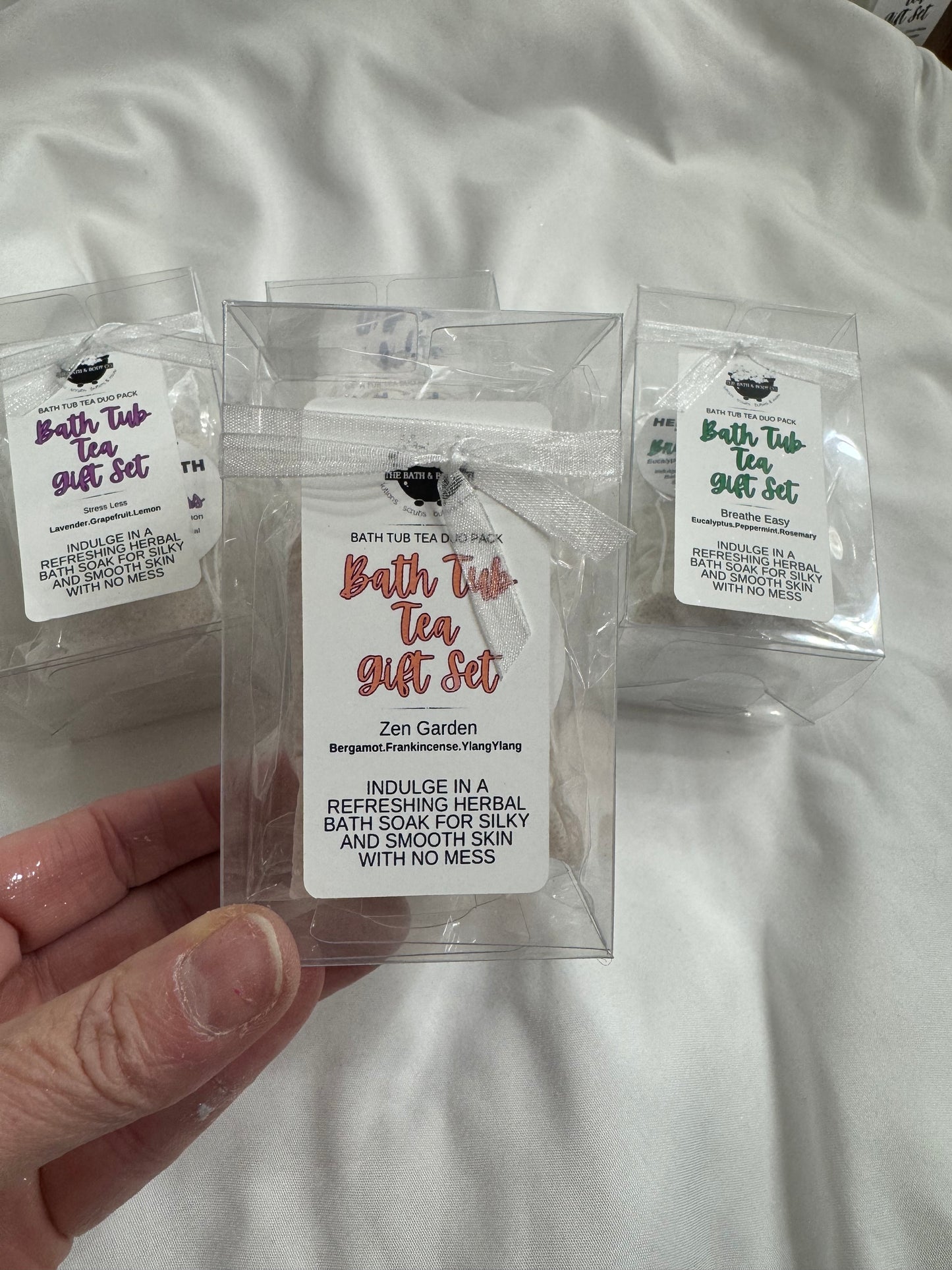 Herbal Bath Tub Tea Gift Set- handmade all natural bath bombs