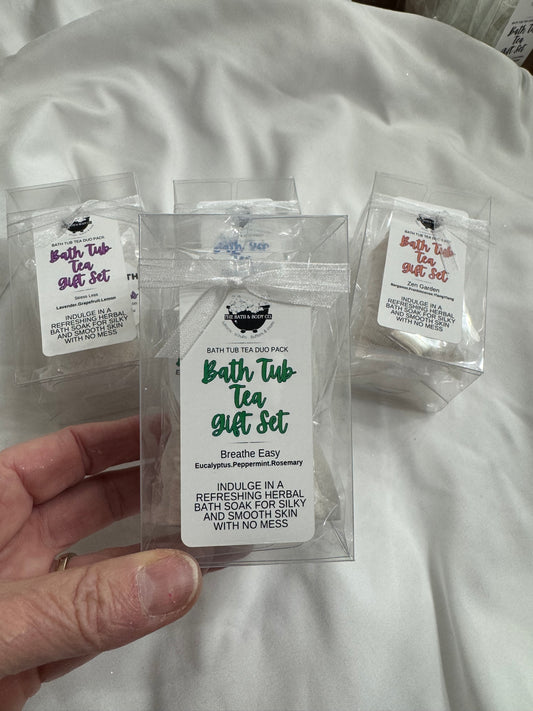 Herbal Bath Tub Tea Gift Set- handmade all natural bath bombs