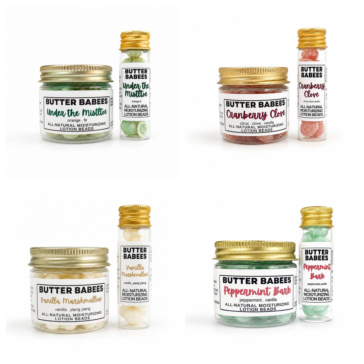 Merry & Bright Collection Butter Babees – Solid Lotion Beads