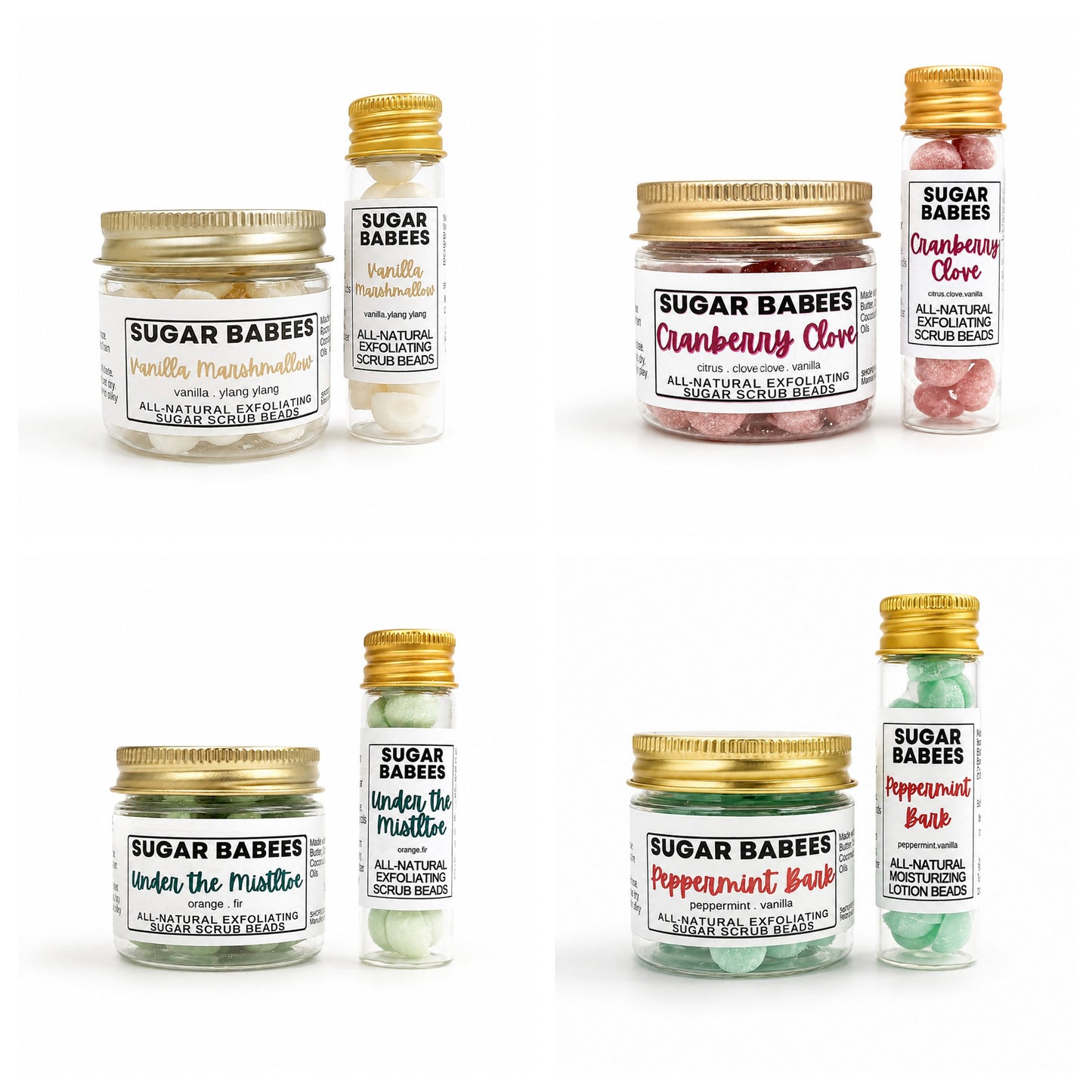 Merry & Bright Collection Sugar Babees – Solid Sugar Scrub Beads