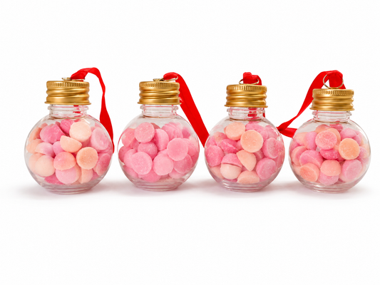 Pink Peppermint Sugar Babee Ornament Bauble | Scrub Bead Gift